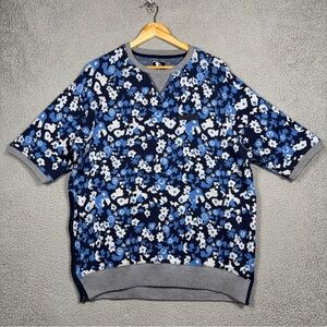 PRPS Sweater Shirt Mens Large Leisure Floral Print Chunky Knit Art Long Tail